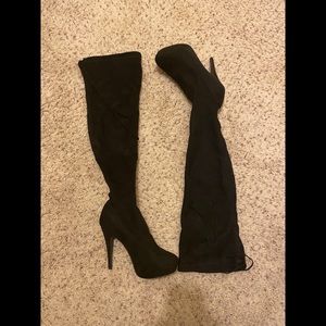 platform over the knee boots